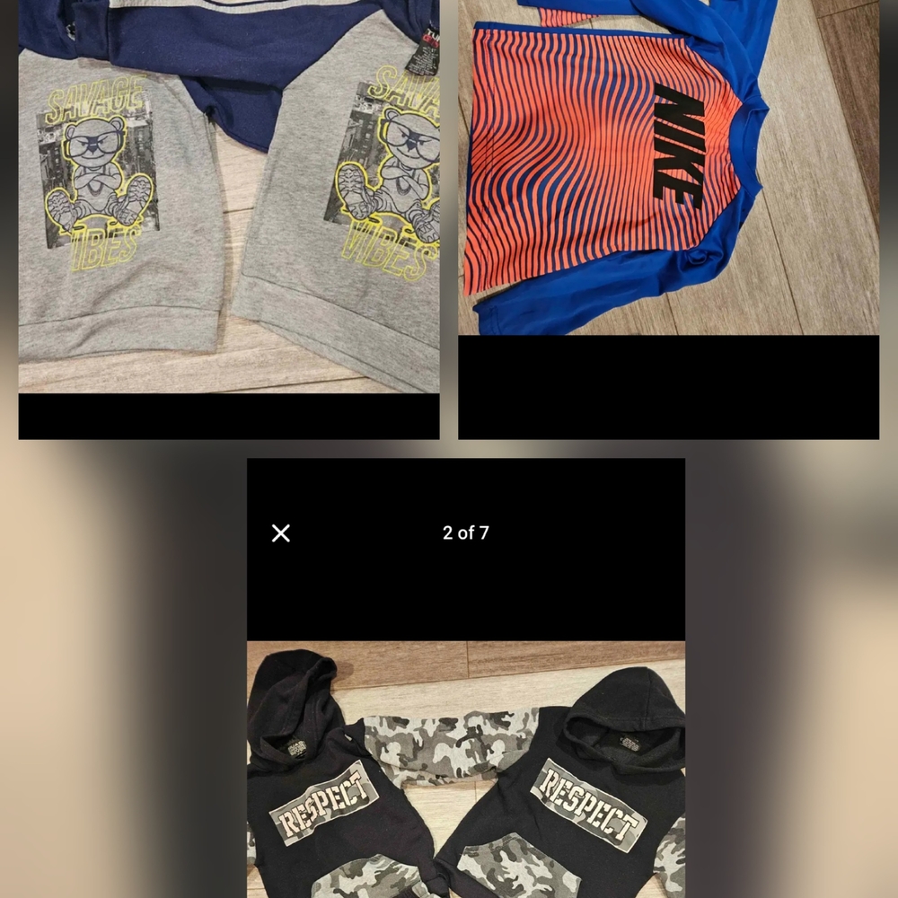 Nike Blue Orange Long Sleeve Shirt Army Sweat Set Twin Boy Matching Sets Twins